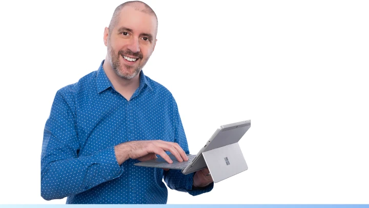 Stefan Malter mit Laptop